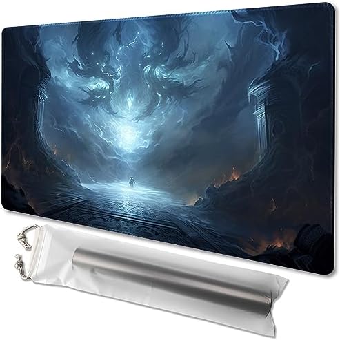 MTG Playmat Size 24x14in Free Storage Bags Non-Slip Backing Printing, Ideal for Card Game Enthusiasts TCG Playmat (No with Zone,Battle)