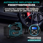 Cordless Tire Inflator Air Compressor for Makita 18V Battery, 160PSI Portable LED Light Handheld Air Pump with Digital Pressure Gauge for Cars Motorcycles Bikes Sport Balls(Battery Not Included)