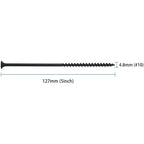 JEGONFRI 45PCS #10 × 5" Coarse Thread Black Drywall Screws, Wood Screws