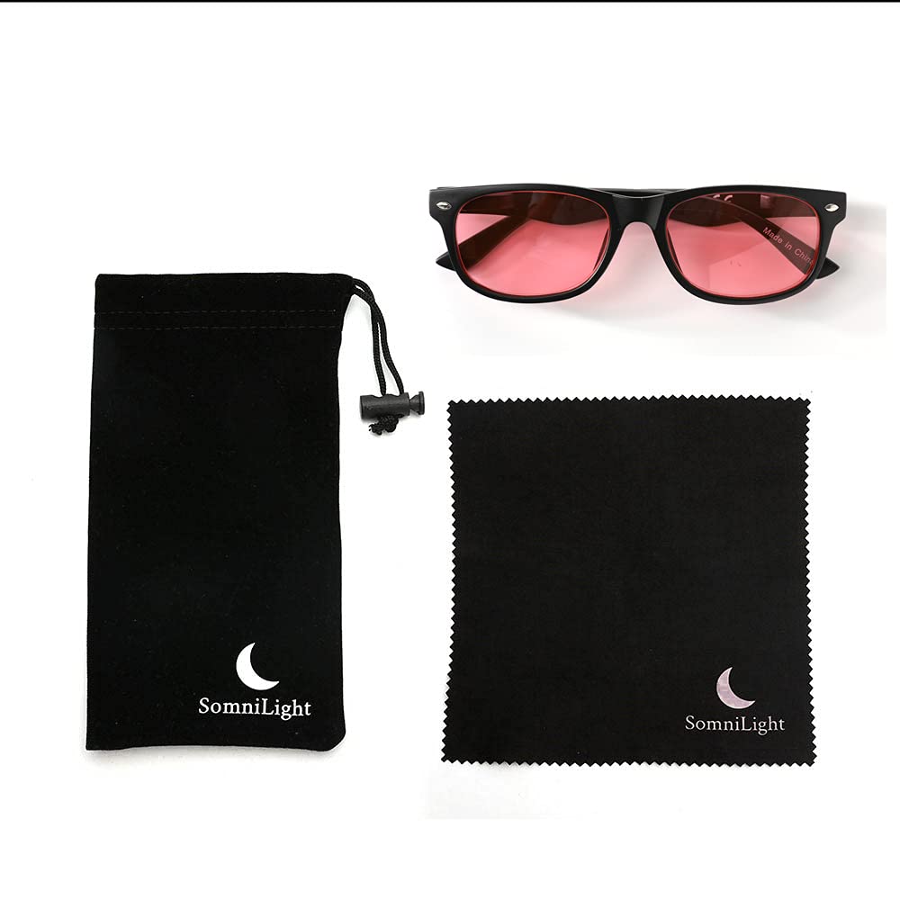 SomniLight FL-41 Light Sensitivity Glasses for Florescent Light Sensitivity, Photophobia, and Migraines (Wayfarer Style)