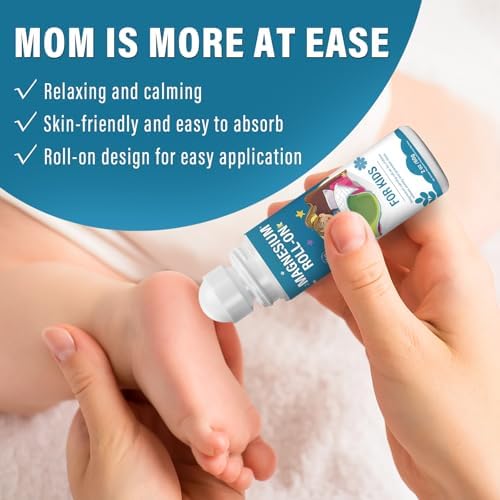 Magnesium Lotion for Kids, Magnesium Roll on for Sleep & Calm - Help Children Calm and Sleep, Support a Balanced Mood, Bedtime & Night