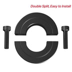 Two-Piece Clamping Collar, Carbon Steel with Black Oxide Plating, 7/8" Bore Size, Set Screw