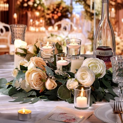 Letine 36-Pack Votive Candle Holders, Clear Glass Tea Light Holders