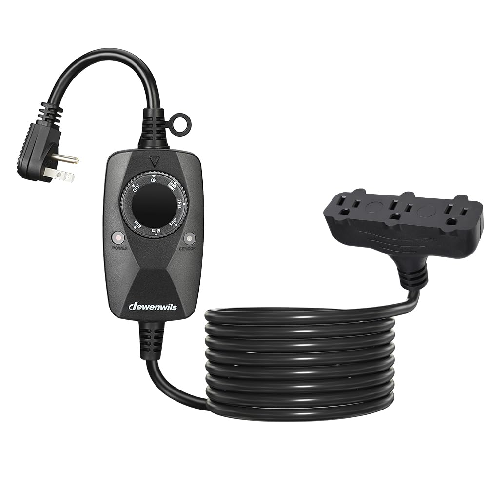 DEWENWILS Light Timer Outdoor Weatherproof with 12 FT Extension Cord