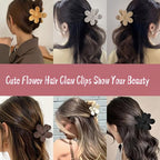 Hair Clips for Women Gifts, 8PCS Large Flower Hair Claw Clips for Women Thick Thin Hair, Big Cute Hair Clips Gifts for Women Girls Styling Neutral 8 Colors, Matte Dasiy Hair Claw Clips