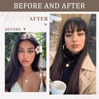 Clip In Bangs-100% Real Human Hair Bangs Clip Blonde Clip On Bangs Hair Extensions Fake Bangs Human Hair Wispy Bangs Hair Clip Fringe With Temples Hairpieces Curved Bangs For Daily Wear