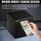 hizgo Adult Piggy Bank- Piggy Bank for Adults Must Break to Open -Stainless Steel Money Box-Metal Saving Box (5.9 inch)