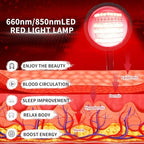 Red Light Therapy Lamp 10000Lux, 54 LEDs 660nm 850nm LED Red Light Therapy Lamp with Clips, Suitable for Home Skin Beauty, Anti-Aging, Relieving Muscle and Joint Pain.