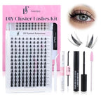 DF Fairy Lash Clusters Kit 140Pcs 8-18mm Lash Clusters Manga Lashes DIY Eyelash Extension Kit with Wispy Cluster Lashes Spike Lashes with 0.05mm Ultra-Thin Invisible Lash Band