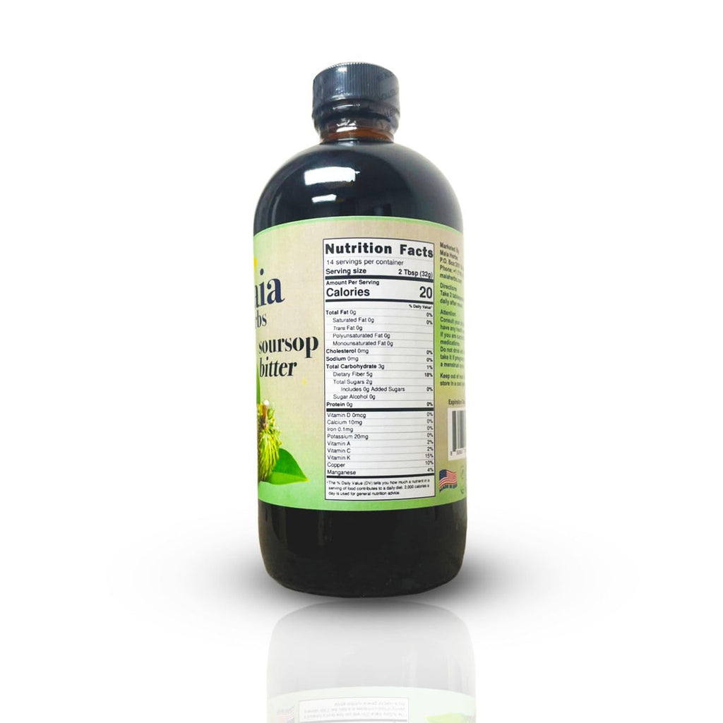 Maia Herbs Soursop Bitters Liquid 16oz - Premium Holistic Immune Boost