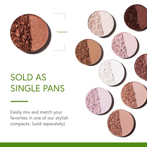 Honeybee Gardens Pressed Powder Eye Shadow Single Refill, Kind - matte soft, warm pink-beige, Long-Wearing, Creaseproof Mineral Color With Botanicals, 1.2g