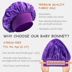 3 Pcs Baby Bonnets for Sleeping,Infant Sleep Cap Hair Bonnet for Baby Girls,Boys,Toddler
