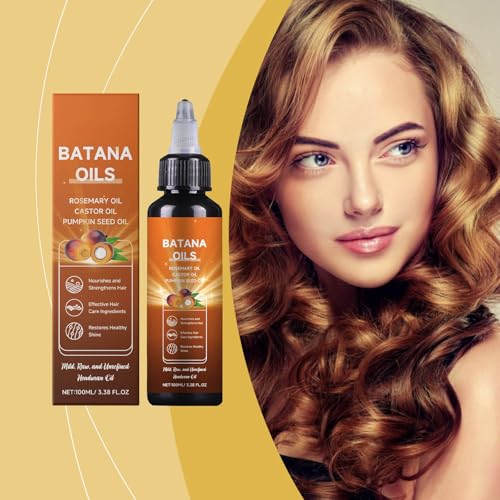 Batana Oil 4-In-1 Liquid for Hair Growth With Rosemary, Castor, and Pumpkin Seed Oil - 100ml/3.38 fl.oz