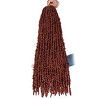ZRQ 2 Packs 30 Inch Butterfly Locs Crochet Braids Hair, Pre-looped Ginger Distressed Faux Locs 350 Goddess Locs Handmade Boho Soft Locs For Women (2 Packs 350#)