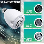 Niagara Conservation N2915N Earth Spa 3-Spray with 1.5 GPM 2.7-in. Wall Mount Adjustable Fixed Shower Head in White, 1-Pack | Bathroom Shower Head Sprayer with Pressure Compensation Technology