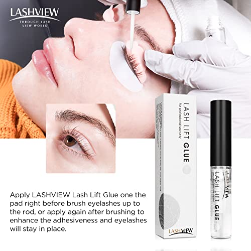 LASHVIEW Lash Lift Glue, Eyelash Perm Glue,Lash Lift Adhesive,Eyelash Lift Glue,Lash Perm Glue,No Irritation and Odorless,5ML.