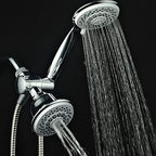 Hotel Spa AquaStorm 30-Setting SpiralFlo 3-Way High Pressure Luxury Shower Head/Handheld Showerhead Combo with Water Saving Economy Mode/Chrome