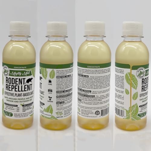 Mighty Mint 8 oz Peppermint Rodent Repellent Concentrate - Makes 1 Gallon - Natural Spray for Rats, Mice, and More.