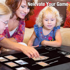 Stitched MTG Playmats for Magic The Gathering - Play Mat with Tube Case for MTG Card Game Playing (Black Zones)