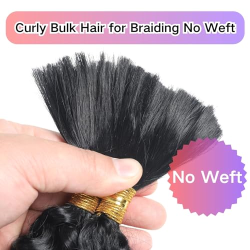 Deep Wave Bulk Hair For Braiding Hair 18inch 300g Wet And Wavy No Weft Quality Synthetic Hair Braiding Extensions For Boho Braids Natural Color 4 Bundles/Pack