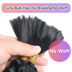 Deep Wave Bulk Hair For Braiding Hair 18inch 300g Wet And Wavy No Weft Quality Synthetic Hair Braiding Extensions For Boho Braids Natural Color 4 Bundles/Pack