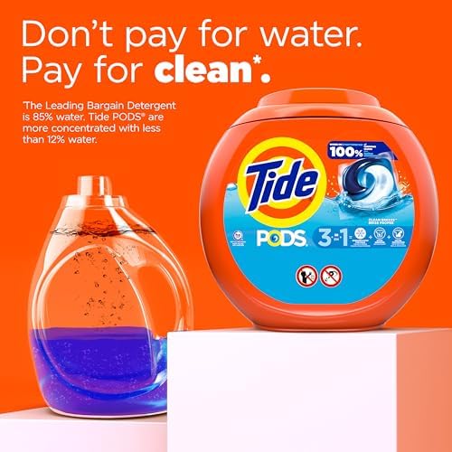 Tide PODS Laundry Detergent Soap Pacs, HE Compatible, 112 ct, Powerful 3-in-1 Clean, Clean Breeze