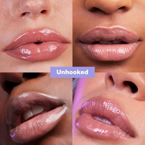 Kosas Wet Lip Oil Gloss - Hydrating Lip Plumping Treatment with Hyaluronic Acid & Peptides, Non-Sticky Finish (Unhooked)