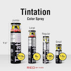 RED by Kiss Tintation Temporary Hair Color Spray, Extra Large Size, Instant Gray Root Cover Up, Water-Resistant, Smudge-Proof, Hairline & Barber Touch-Up, Quick Dry (Black, 11.5 OZ)