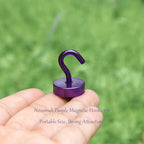 Neosmuk Magnetic Hooks Steel Tube Design for Cruise,40lb+ Purple,10 Pack