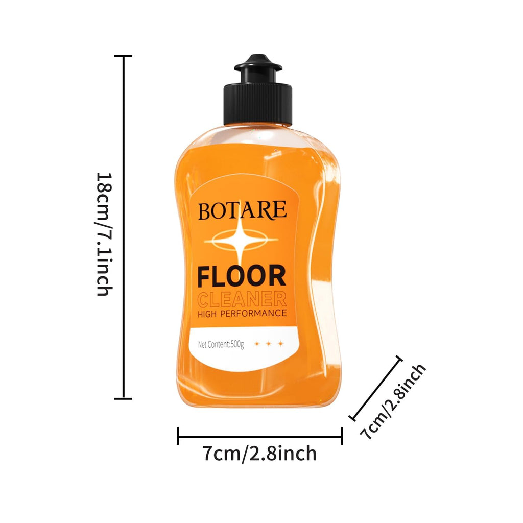 Botare Household Multi-Surface Enzyme Floor Cleaner, Acid-Free Concentrated Mopping Solution for Wood, Hardwood, Laminate, Tile, Marble& Porcelain, Liquid, 17.6 Fl Oz (3 Bottles + 1 Cleaning Cloth)
