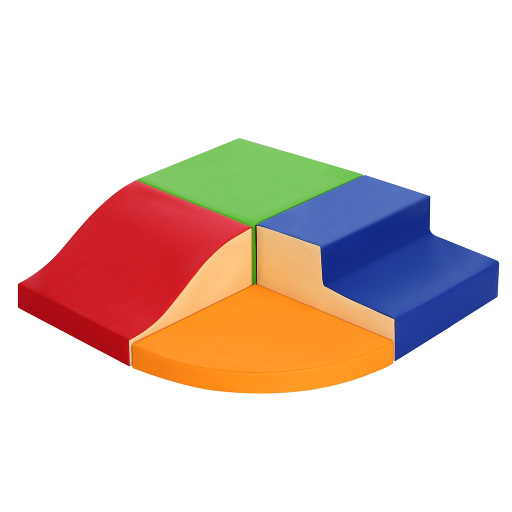 TODIBY 4-Piece Soft PU Leather Toddlers Climbing Toys, Foam Climbing Blocks for Toddlers, Baby Play Set Foam Climb Structures for Toddler 3+, Indoor Crawl Activity Play Gym