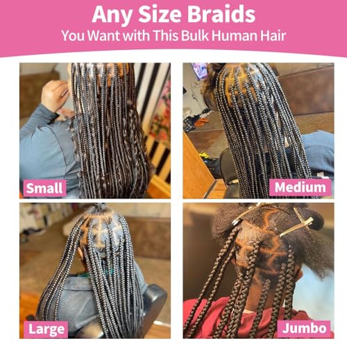 Chocolate Brown Braiding Hair Deep Wave Boho Braids 16Inch No Weft 100g 10A Brazilian Virgin Curly Human Boho Braiding Hair Wet and Wavy Color 4 Remy Hair Extensions