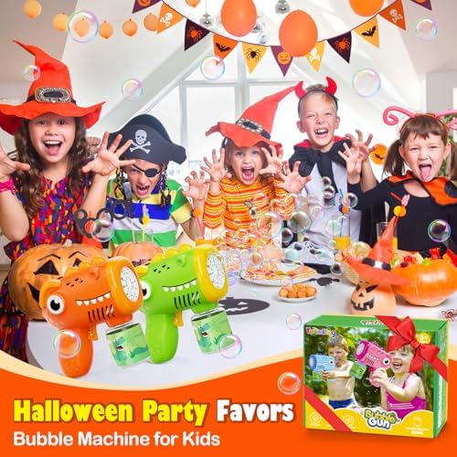 Boys Toys for 3-8 Year Old: 2 Pack Bubble Gun Machine Rechargeable, Kids Toys Birthday Gifts for 3 4 5 6 7 8 Years Old Boy Girls Toddlers Ages 3-5 Christmas Stocking Stuffers Valentines Easter Outdoor