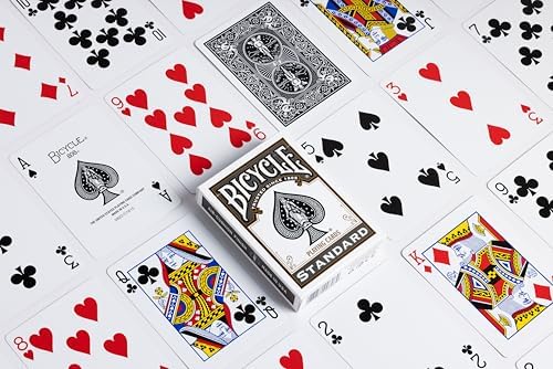 Bicycle Standard Index (Black/Red), Pack of 4