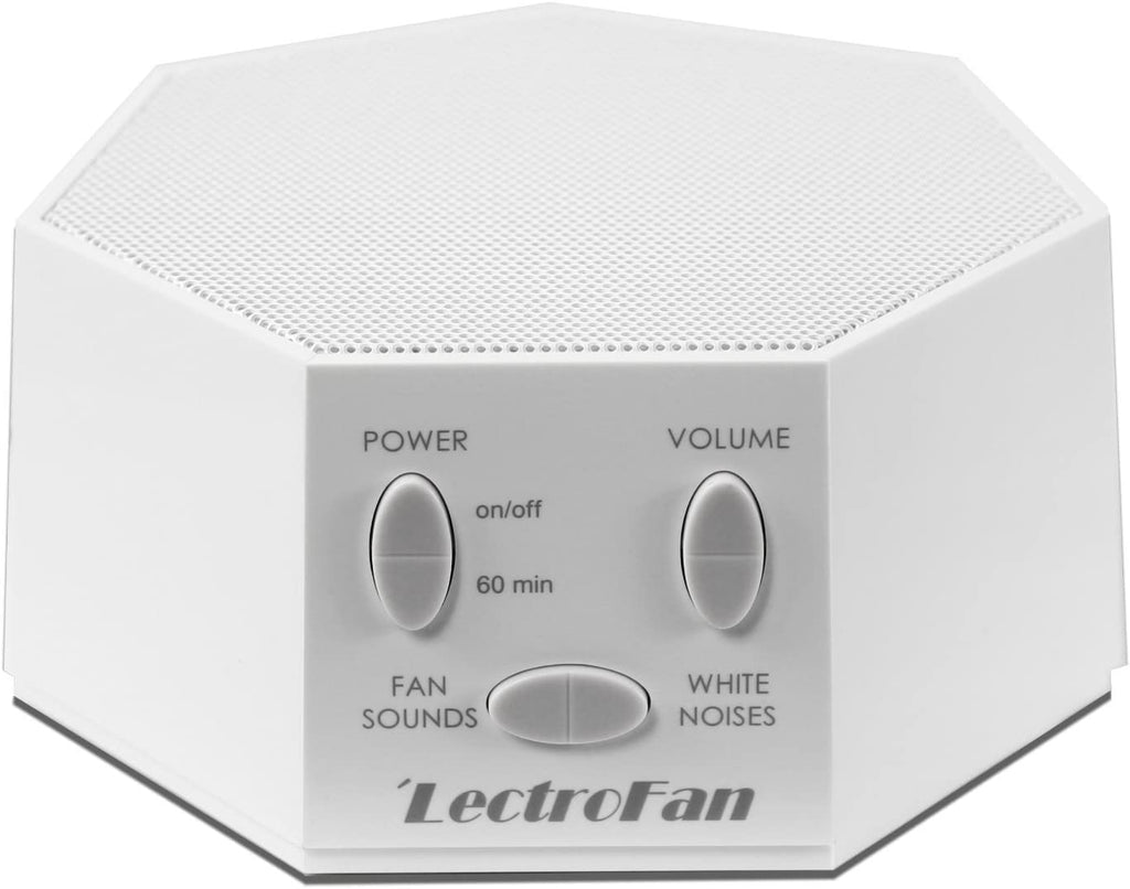 LectroFan White Noise Machine with 10 Fan and 10 White Noise Options, White (FFP)