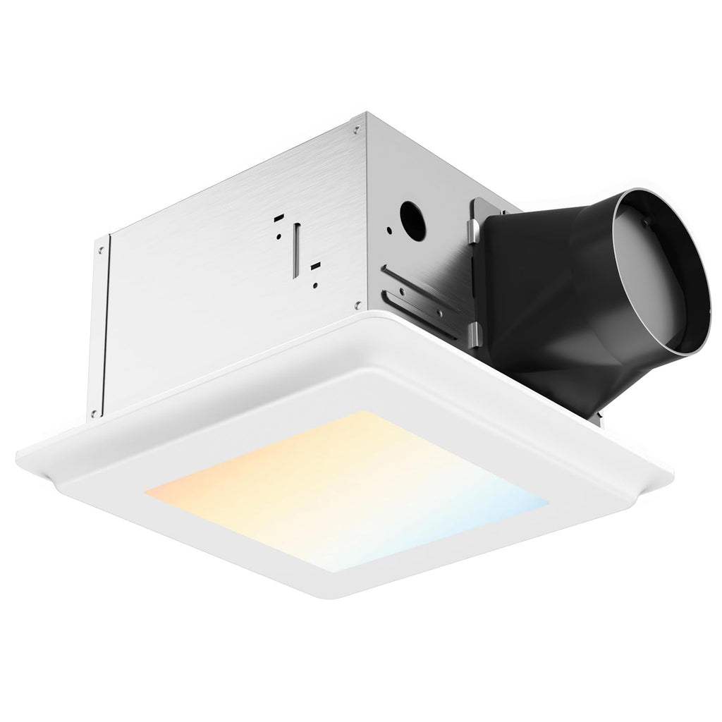 Amico Bathroom Exhaust Fan with Light, 110 CFM, 1.0 Sones, 5CCT, Easy Retrofit without Attic Access, Adjustable Bathroom Fan with light, Quiet Operation, ETL & FCC Certified