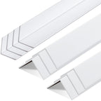 Sasylvia 10 Pcs Wall Corner Protector Guards, Vinyl 3/4 x 36 Inch Corner Trim Molding, Avoid Scratching Scuffs, Ease Install and Cleaning for Door Countertop Furniture Cabinet Protection, White
