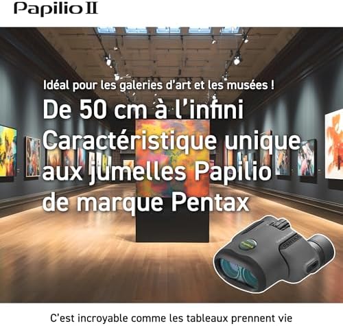 Pentax Papilio II 6.5x21 Binoculars (Gray) suitable for watching objects both close-up and far away
