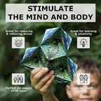 SHASHIBO Gift Box of 4- The Shape Shifting Box (36 Rare Earth Magnets) STEM/STEAM Fidget Geometric 3D Magnetic Transforming Magnetic Box Magic Cube