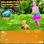 Automatic Bubble Machine Toddler Toys: Giraffe Bubble Lawn Mover Outdoor Toy for 1 2 3 4 5 Year Old Boy Girl - Push or Handheld Bubble Maker Blower for Age 1-3 Kids Birthday Gifts