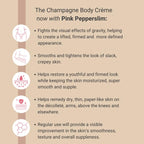Consult Beaute Champagne Lift Hydrating Firming Body Cream with Pink Pepperslim for Crepey Skin Moisturizer Tightens, Tones & Hydrates Dry Skin on Arms & Legs - Vanilla Absolute, 8 oz.