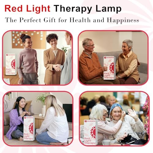 Red Light Therapy Lamp with Adjustable Stand, Timer, Height, Brightness - 660nm, 660nm+850nm, 660Nm+940nm- Effective for Body and Skin Vitality, 3-Head,Black,27W