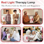 Red Light Therapy Lamp with Adjustable Stand, Timer, Height, Brightness - 660nm, 660nm+850nm, 660Nm+940nm- Effective for Body and Skin Vitality, 3-Head,Black,27W