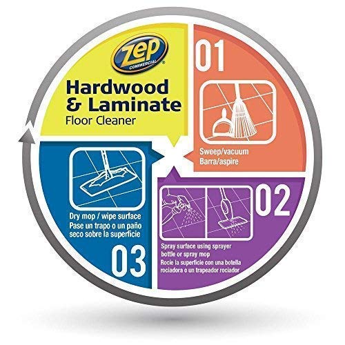 Zep ZUHLF32 Hardwood and Laminate Floor Cleaner 32 ounces (Pack of 4)
