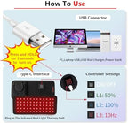 Rechargeable 60-Beads Red Light Therapy LED Pad, 5.5 X 11.8 Inch, Wearable 850nm & 660nm Infrared Belt for Neck Knee Body with Built-in 1500mAh Battery & Auto Timer