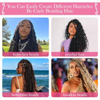 Curly Braiding Hair Boho Hair for Braiding Hair Ocean Wave Crochet Hair 18Inch Deep Curly Crochet Braids Wet and Wavy Braiding Hair Synthetic Crochet Hair for Black Women (4# 18 Inch (Pack of 6))