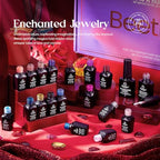 beetles Gel Polish Set Glitter Red Burgundy Blue Green Nude White Pink Purple Fall Gel Nail Polish 39Pcs Valentine's Day Gift for Girls with Base Matte Glossy Top Coat Soak Off Uv LED Nail Lamp Needed