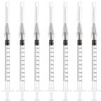 50 Pack Luer Lock 1ml 27Ga - 1 Inch Sample Measuring Syringe Lab Supplies, Individually Sealed Wrapped
