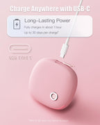 Vastsoon Ultrasonic Contact Lens Cleaner Machine – Portable, Rechargeable Cleaning Kit with 4 Contact Lens Solution Cases, Applicator & Removal Tools – for Travel & Home Use (Pink)