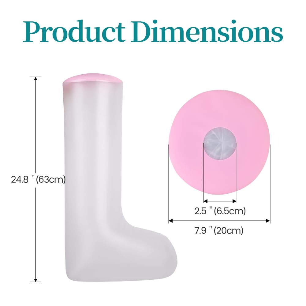 mosago Waterproof Cast Covers for Shower Leg, Soft Comfortable full Leg Protector for Shower Adult, Keep Wound/Bandage Dry Bath, Broken Legs/Knee/Foot/Ankle, Reusable Wound Care Supplies (Pink)